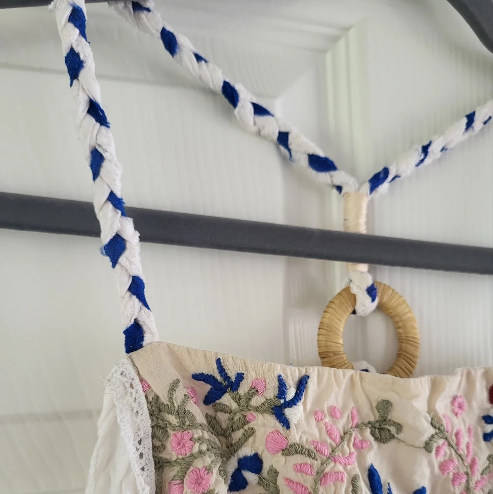 Free People Embroidered Floral Halter Blouse - Picture 7 of 7